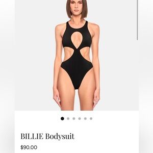 Black Cut Out Bodysuit Swim One Piece